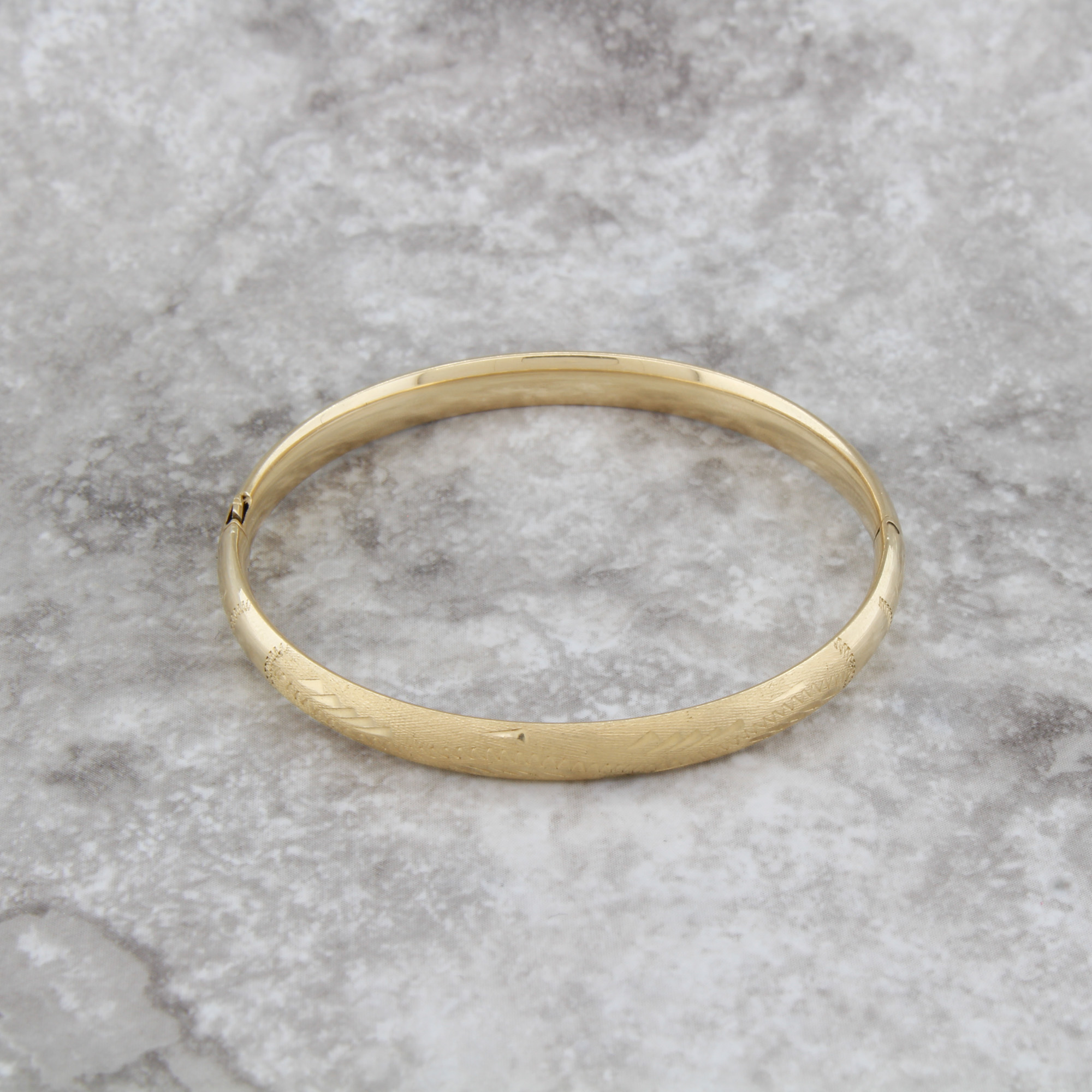 Vintage 14k Yellow gold Child Baby Bangle Bracelet Engraved eBay