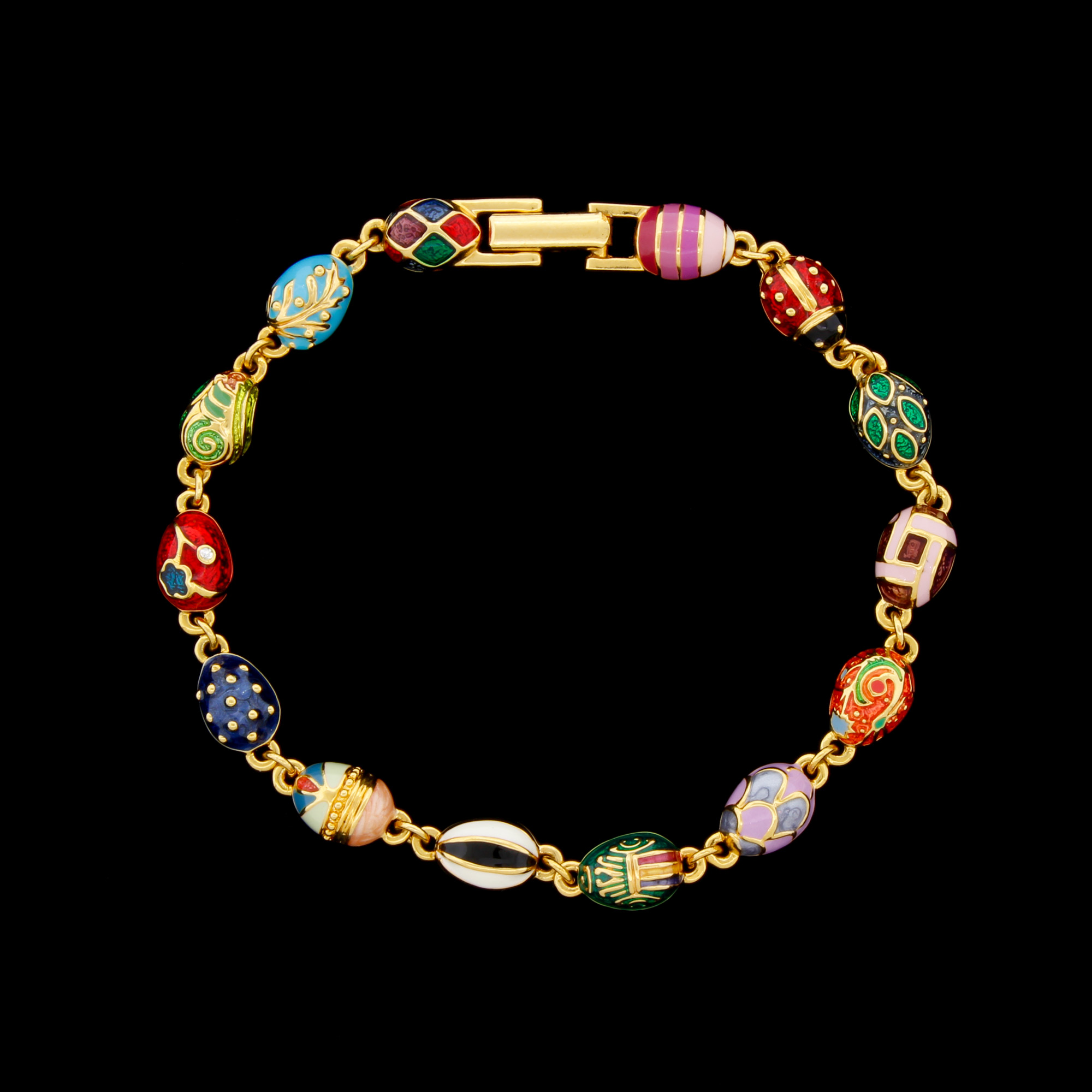 Joan Rivers Easter Egg Enamel Bracelet Beautiful Condition eBay