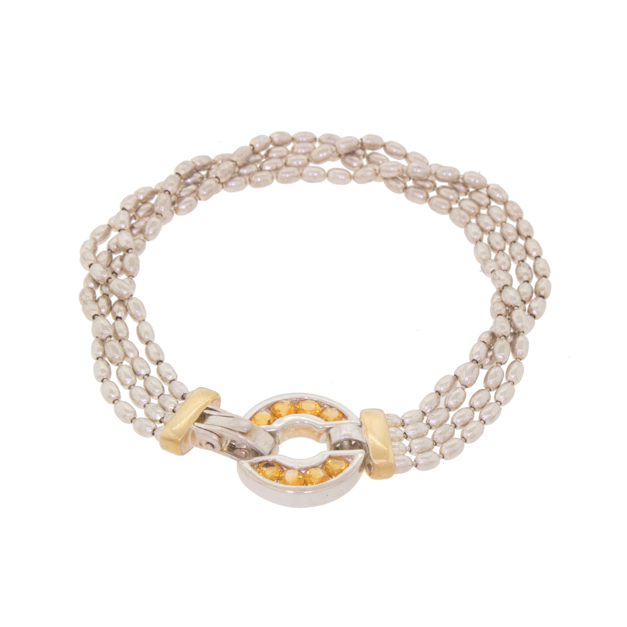 Milor Italy Sterling Silver Multi Strand Chain Bracelet eBay